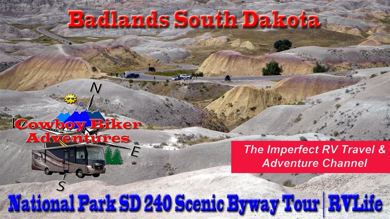 Эпизод 119 Национальный парк Бэдлендс | Живописная трасса SD 240 | Мото-видеоблог | Вид от первог...