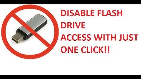 Flash Disk Blocker for Windows 7 With Just One Click!