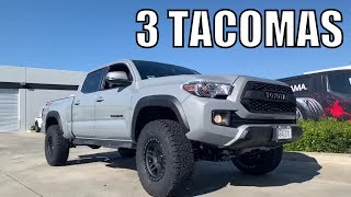 3 TOYOTA TACOMAS, Lifted King Shocks & 33” Tires Method Wheels