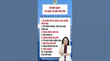 10 thói quen có nguy cơ gây ung thư| Đỗ Ngọc Diệp #dongocdiep #khoetunhiendongocdiep