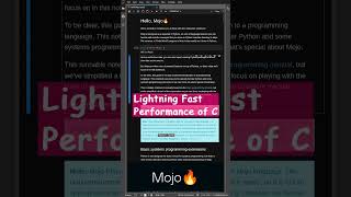40 - The Mojo🔥 Revolution: Embracing the Ultimate AI Programming Language #mojo #python #newtech