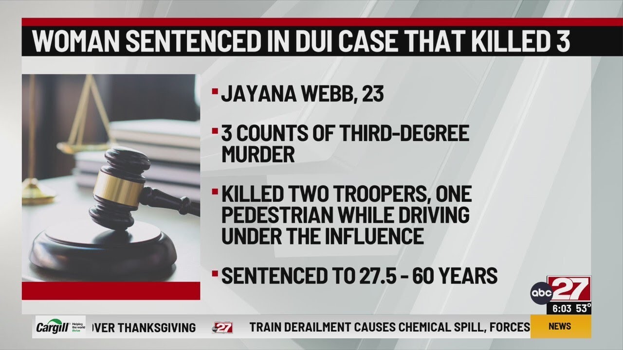 Woman sentenced for fatal DUI crash that killed 3, including Troopers ...
