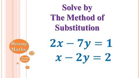 Simultaneous Equations By Substitution: Part 2