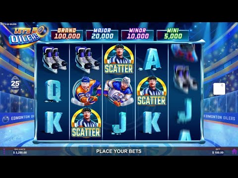 $200 Max Bets on Let's Go Oilers Slot Machine