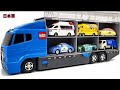 トミカ☆はたらくくるまのトミカのミニカーを開封してコンボイへ収納します☆The miniature Tomica cars are opened and stored in the convoy.