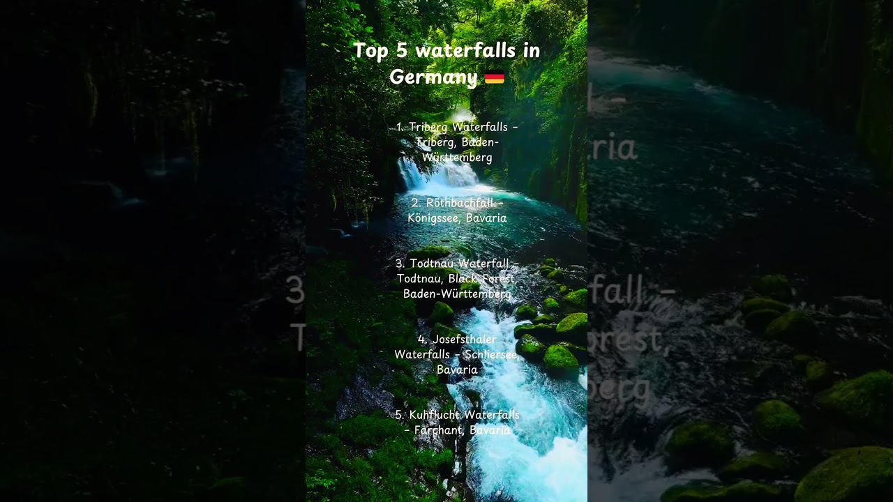 Top 5 waterfalls in Germany
