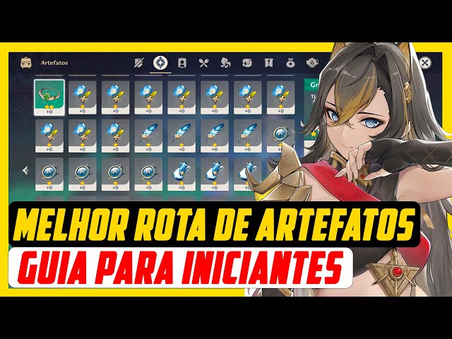 GUIA COMPLETO DE ARTEFATOS PARA INICIANTES! FIQUE MUITO MAIS FORTE! GENSHIN  IMPACT 