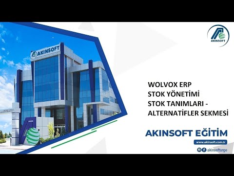 WOLVOX ERP Stok Yönetimi - Stok Tanımları - Alternatifler