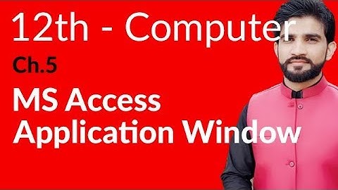 ICS Computer Part 2- Ch 5 - MS Access Application Window - Inter Part 2 Computer