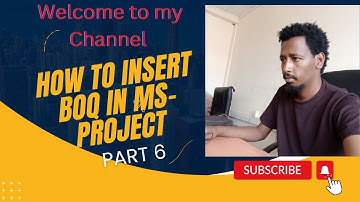 How to insert BOQ in MS Project| Ms-Project Tutorials| Part 6 I in Amharic