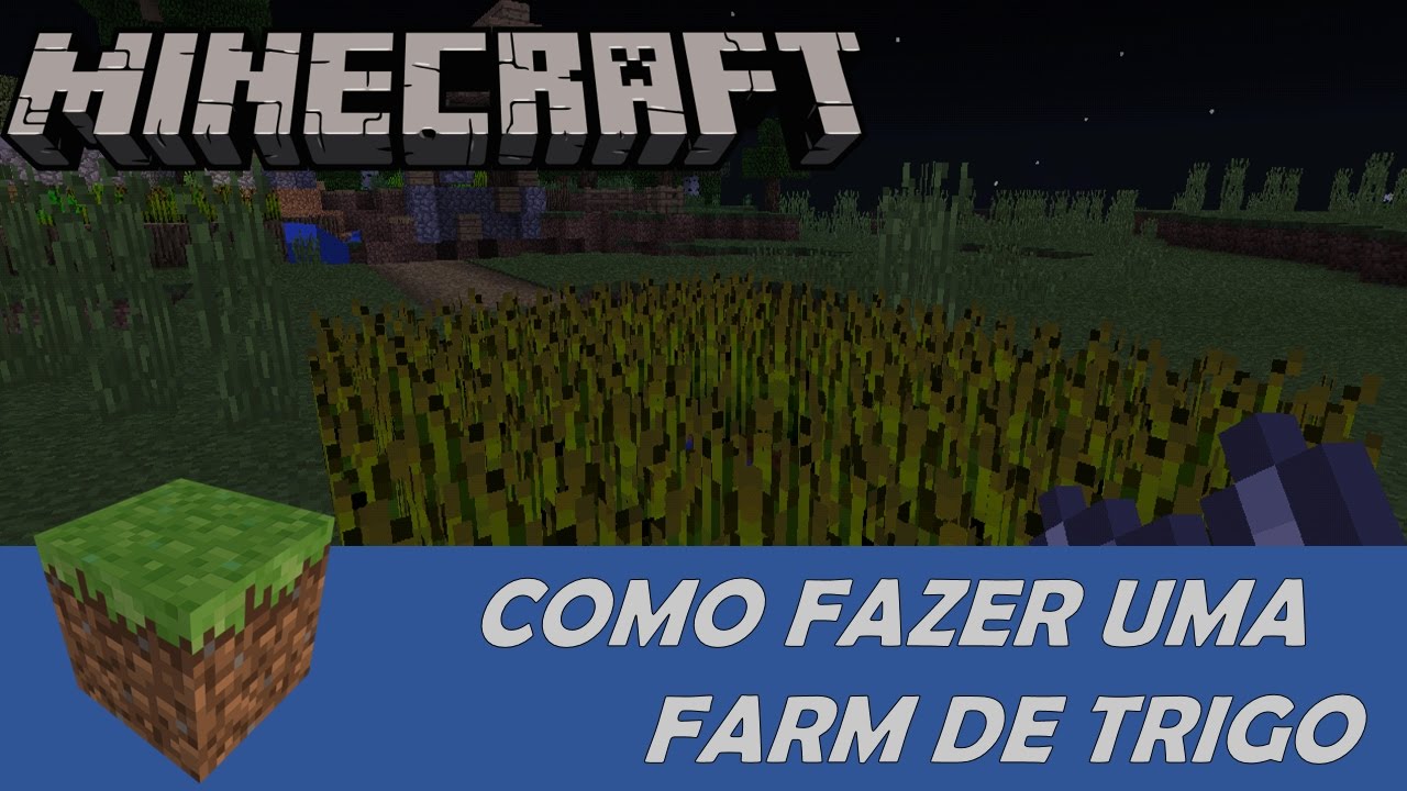 [Minecraft PE] - Como Fazer uma Farm de trigo SEMI-AUTOMÁTICA! - YouTube
