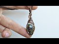 Tall Bail Drop Pendant Cabochon Wire Wrapping Tutorial