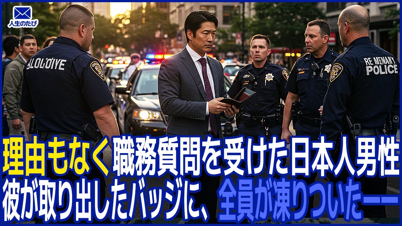 Outline Video 理由もなく職務質問を受けた日本人男性。彼が取り出したバッジに、全員が凍りついた――。