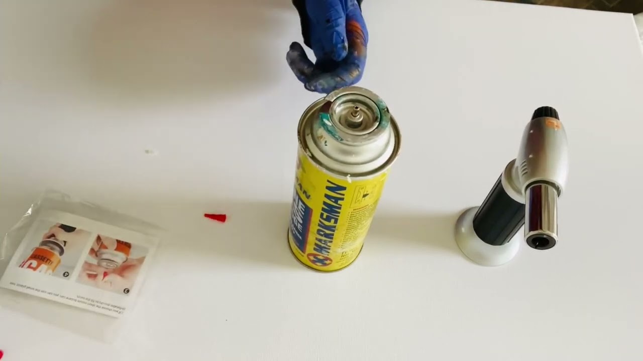 How to top up your butane art/kitchen torch. 