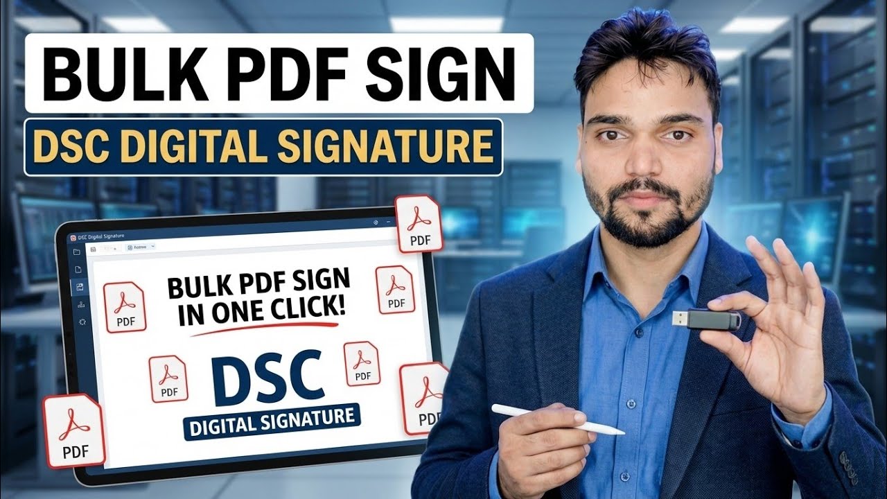 Bulk PDF Sign in One Click 😳 DSC Digital Signature Trick! - YouTube