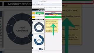 Daily-Weekly-Monthly To-Do List in Excel in 60 Seconds | Project Management Tool #shorts screenshot 4