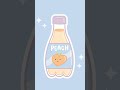 Kawaii Peach Soda in Adobe Illustrator #shorts #shortsfeed