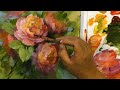 Painting Open Roses with Acrylics