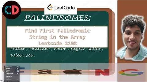 Find First Palindromic String in the Array | Leetcode 2108 | Live coding session 🔥🔥🔥🔥|  Contest 272