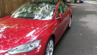 2014 Tesla Model S 85 Loaner Little Red Riding Hood