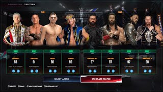 WWE 2K24 - Team Roman Reigns VS Team Cody Rhodes Gunther Logan Paul Randy Orton | 6-Man Tag Team |