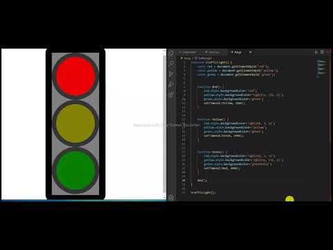 TrafficLight Светофор на Html Css JavaScript - YouTube