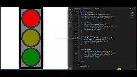 TrafficLight Светофор на Html Css JavaScript