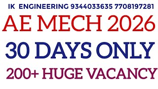 TNEB AE MECHANICAL EXAM UPDATE