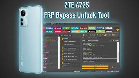 ZTE Blade A72S (A7050) FRP Lock With Unlock Tool  Legal Recovery Options
