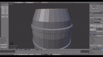 building and uv mapping a low poly barrel in blender
