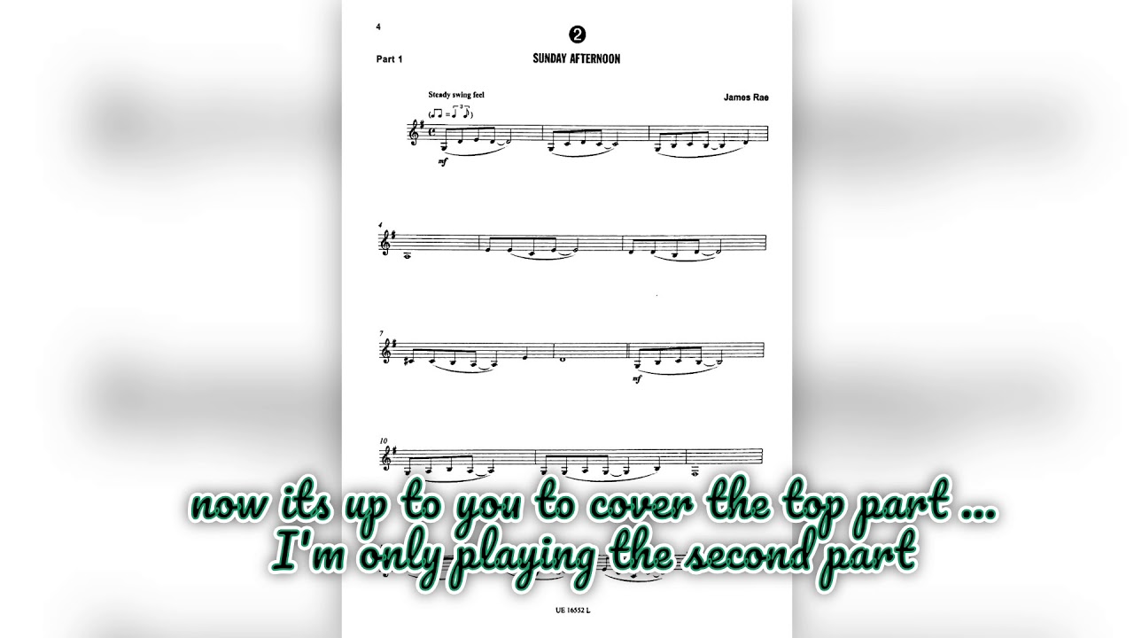 Sunday Afternoon play-along by James Rae - Clarinet Duet