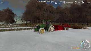 John Deere 7710 spreading manure in the snow! Building a dairy part 13 screenshot 5