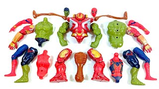 avengers superhero toys..hulk buster vs hulk smash vs siren head vs spiderman.. merakit mainan..