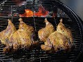 Mesquite Roasted Spatchcock Chicken on the Glen Blue Weber Kettle (Spanish Style!)