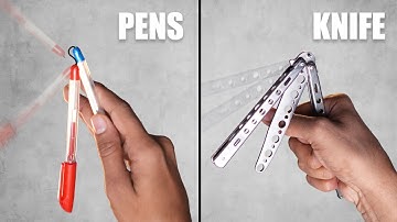 I Learned a Butterfly Knife Tricks… Using Pens