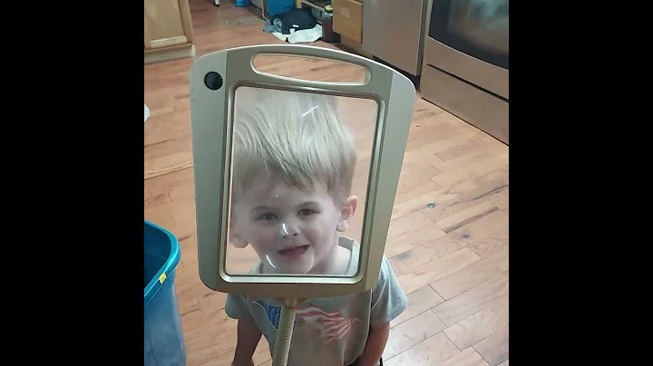 Eric playing with magnifier