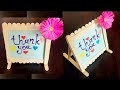 DIY photo frame with Popsicle sticks l ice-cream sticks photo frame l Popsicle sticks craft l
