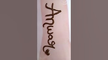 Requested name "Anwar"❤❤ #mehandi #shorts #shortsvideo #shortsviral #shortsyoutube