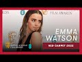 Emma Watson will never not be nervous at the BAFTAs | EE BAFTAs 2022 Red Carpet