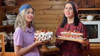 How to cook a homemade strawberry cake in the shortest time?