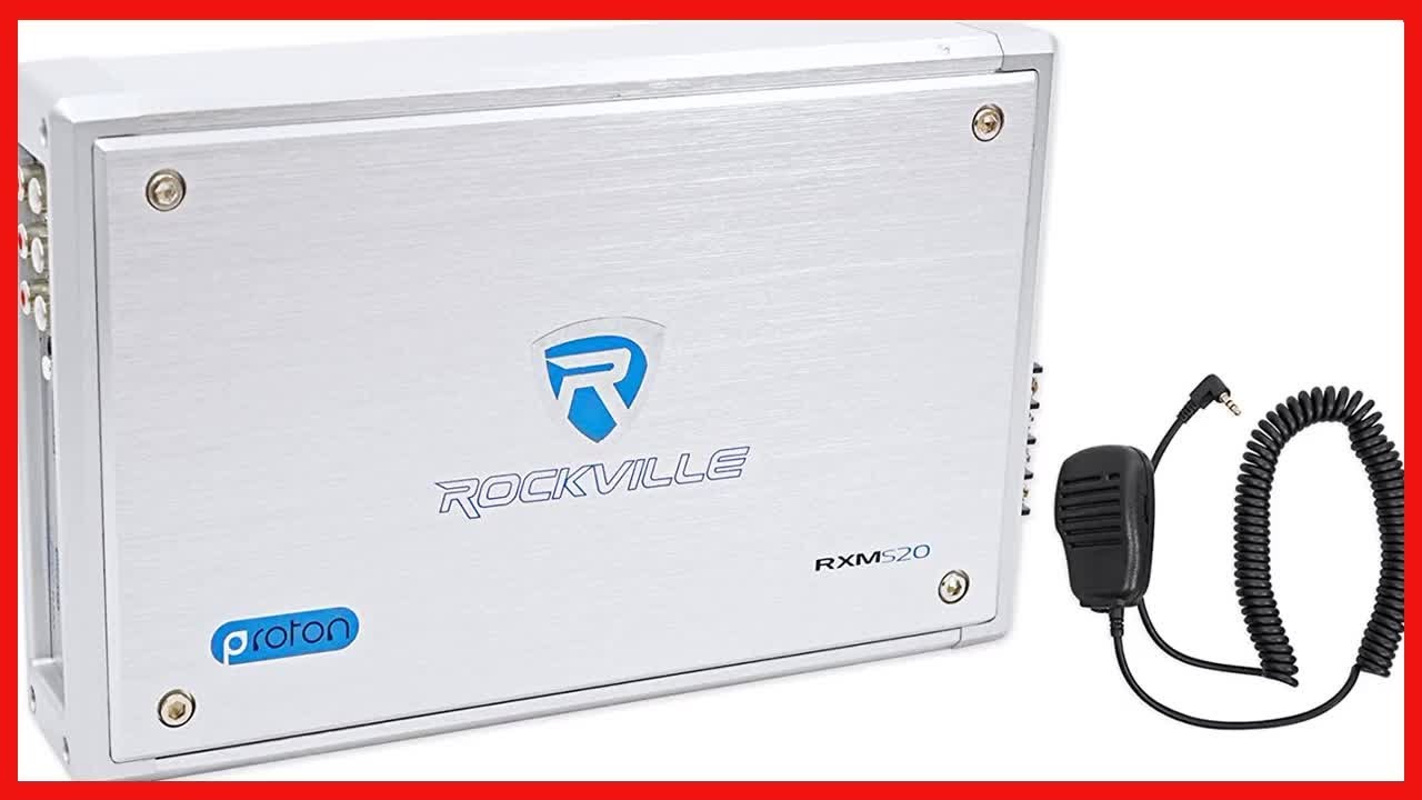 Rockville Micro Marine/ATV Amplifier 1600w Max 4 Channel 4x100/CEA Rated (RXM-S20)