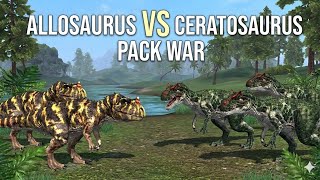 😱 3 ALLOSAURUS TOOK OVER THE ISLAND! 👑 Nobody Was Safe | Jurassic Primal Dino Sim Clash screenshot 3