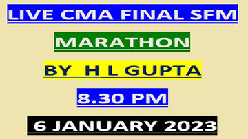 CMA FINAL SFM II MARATHON II CLASS 2 FOREX II BY H L GUPTA  II FOR NOTES  WHATS APP  AT 9312606737