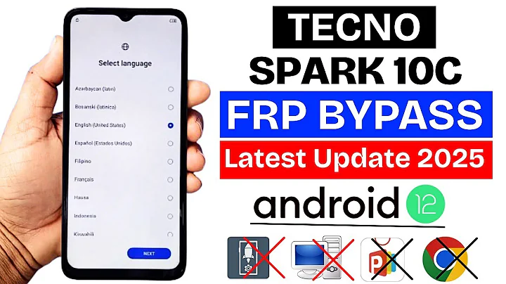 Tecno SPARK 10c : GOOGLE/ FRP BYPASS Android 12 (Without PC) Apps Not Working / 2025 Security Update