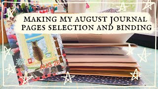 Making my August Journal - Page Selection and Binding Process