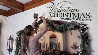 Hanging Garland All Over the Foyer for an Old World Christmas Look! Little Women Holiday Decor Ideas