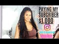 Paying my SUBCRIBER $1,000 to take over My Instagram
