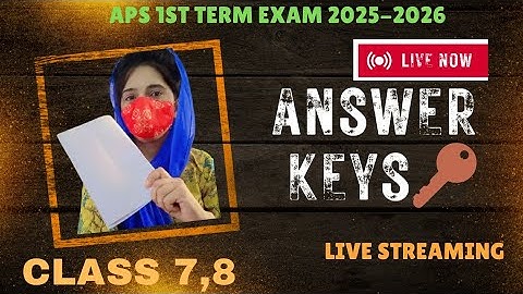 Answer 🔑  key class 7 ,8 |Aps 1st term exam 2025-2026