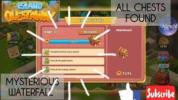Island Questaway | Walkthrough | gameplay | Mysterious Waterfall | All Chest found