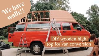WE HAVE WALLS!! INSTALLATION ON DIY WOOD HIGHTOP : Van Build : Week 6